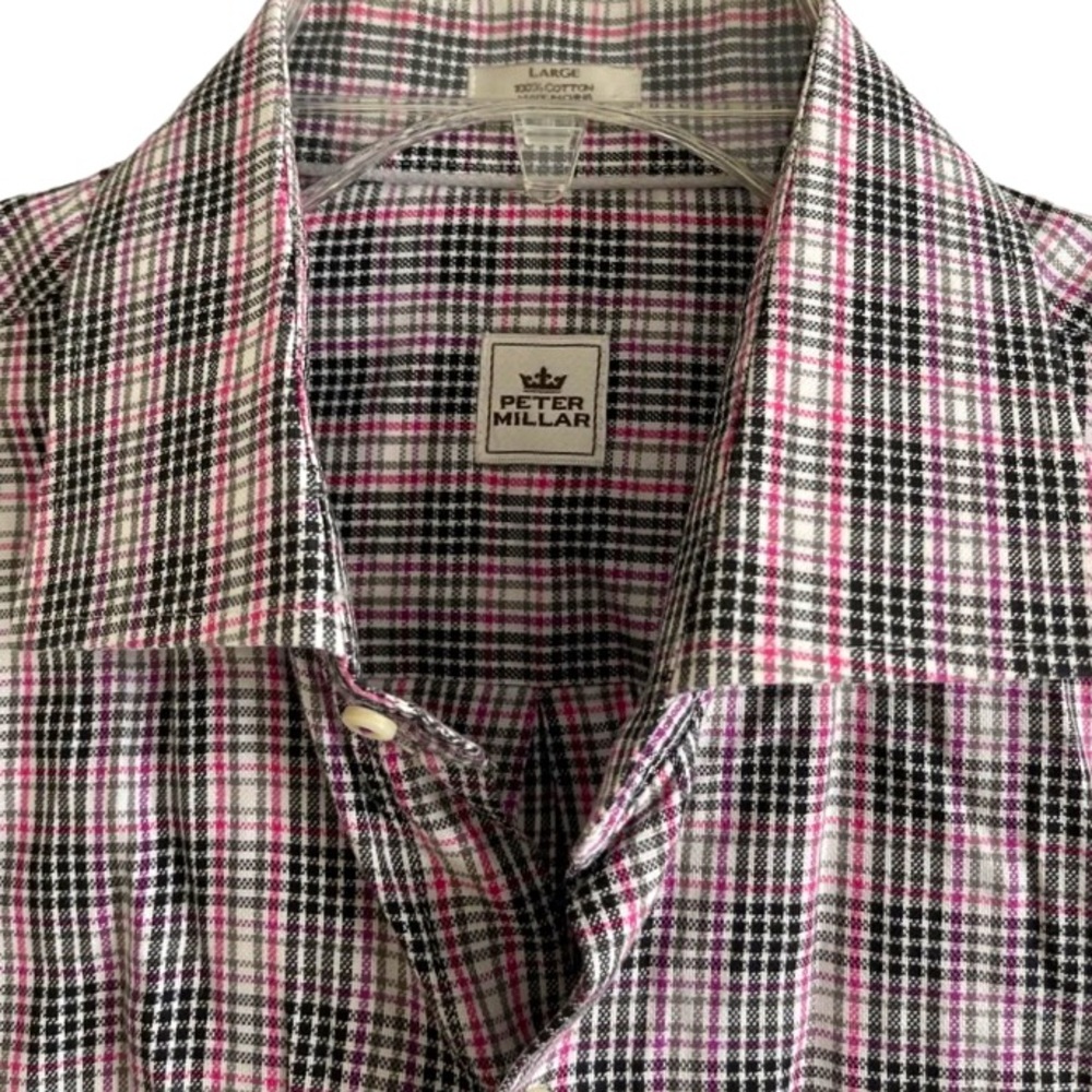 Peter Millar Gingham Plaid L/S Button Down Shirt